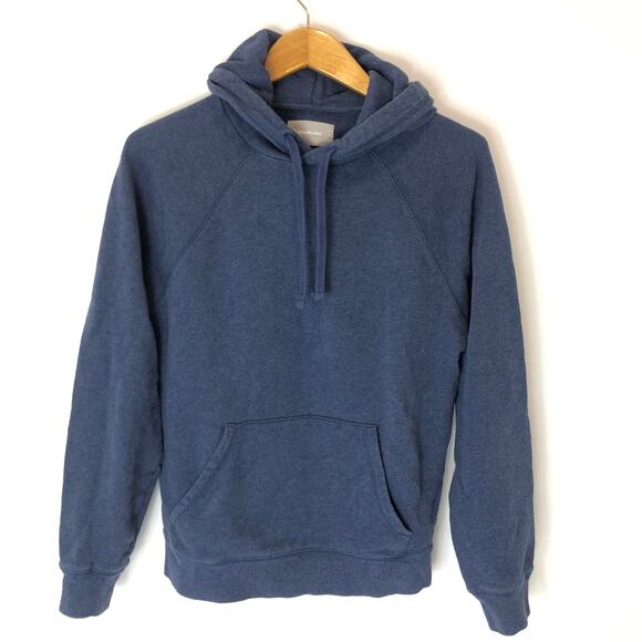 Everlane - Men's Blue Off Duty Terry Cotton Pullover Hoodie Sweatshirt- M - Picture 1 of 6